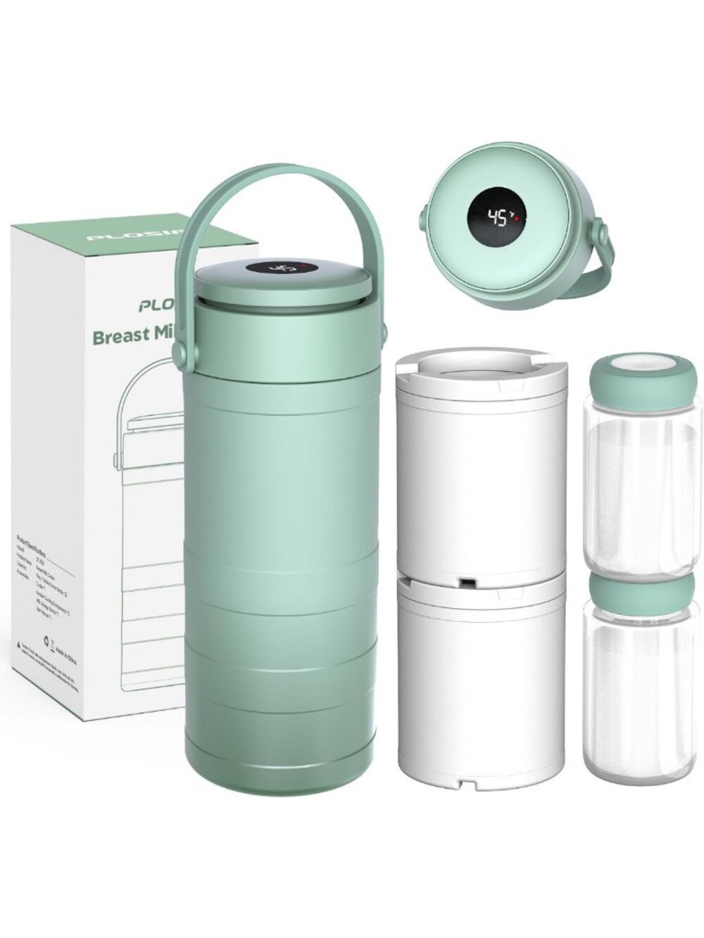 Portable Breast Milk Cooler with Digital Temperature Display & Insulated Design
